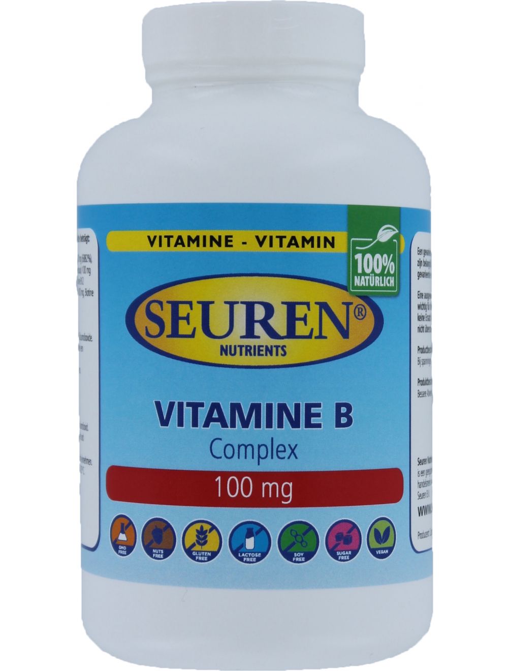 proza Economisch Syndicaat Seuren Nutrients Vitamine B complex 100 mg Seuren Health  Voedinssupplementen,