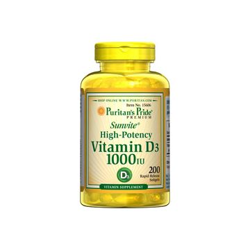 Puritan's Pride Vitamin D3 1000 IE 200 Softgels 15606