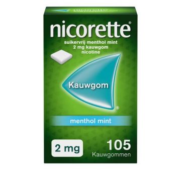 Nicorette Menthol mint 2 mg 105 kauwgom