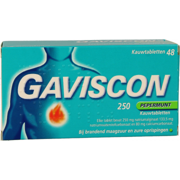 Gaviscon Kauwtabletten Pepermunt Maagzuurremmers 48 Kauwtableten