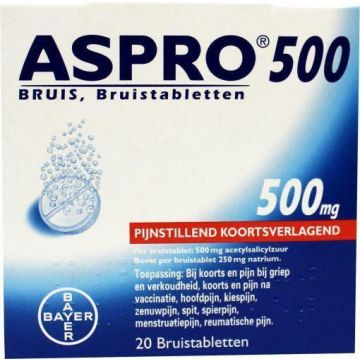 Aspro 500 mg 20 comprimés effervescents Bayer