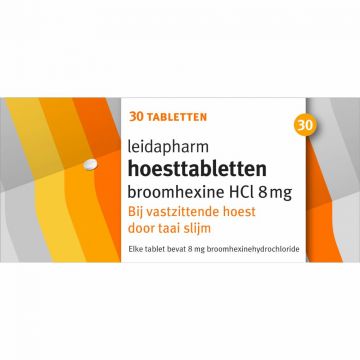 Leidapharm Hoesttabletten Broomhexine HCI 8 mg 30 tabletten