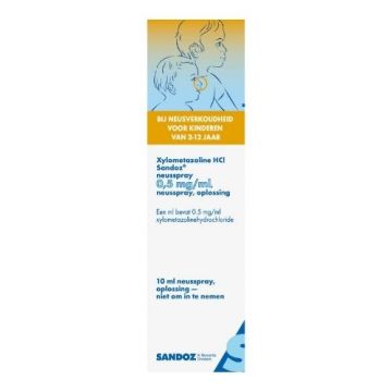 Sandoz Xylométazoline 0,5 mg/ml Spray nasal 10 ml