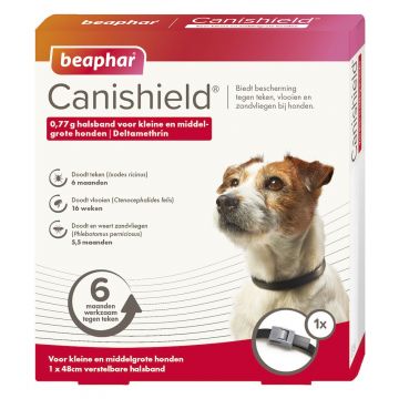 Beaphar Collier Canishield pour Petits et Moyens Chiens 1 Bande de 48 cm