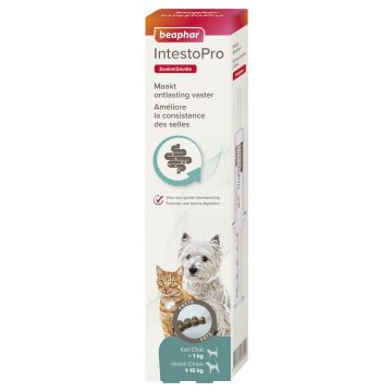 Beaphar Intestopro Pâte Chat/Chien Jusqu'à 15kg - Agent Digestif - Poulet. 1x 20 ml