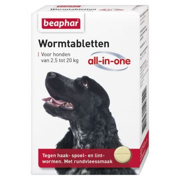 Beaphar Worm Comprimés Tout-en-un chien 2,5 - 20 kg 2 comprimés