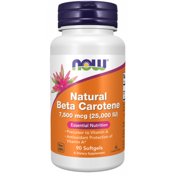 NOW Bêta-carotène 7500 mcg 90 gélules