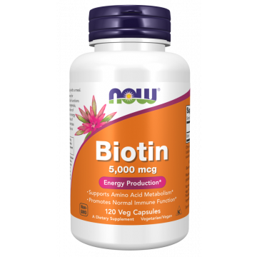 NOW Biotine 5000 mcg 120 gélules