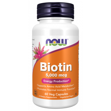 NOW Biotine 5000 mcg 60 gélules