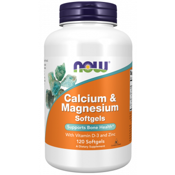 NOW Calcium et magnésium 120 gélules