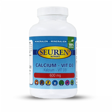 Seuren Nutrients Calcium 600 mg D3 100 Comprimés