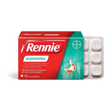 Rennie suikervrij 72 Tabletten