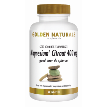 Golden Naturals Citrate de Magnésium 400mg 60 comprimés