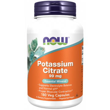 NOW Citrate de potassium 99 mg 180 gélules