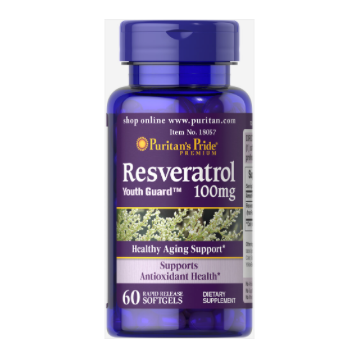 Puritan's Pride Resveratrol 100 mg 60 Softgels 18057