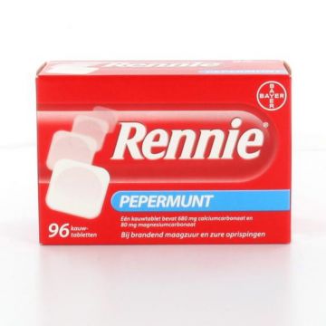 Rennie maag peppermunt 96 kauwtabletten