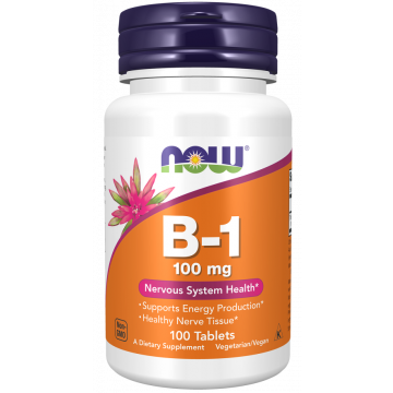 NOW Vitamine B1 100 mg 100 comprimés