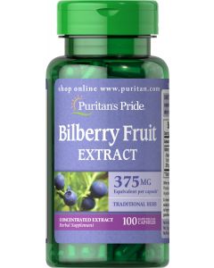 Puritan's Pride Bilberry 375 mg 100 capsules 3451