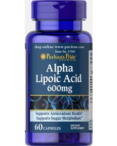 Puritan's Pride Alpha Lipoic Acid 600 mg 60 capsules 17965