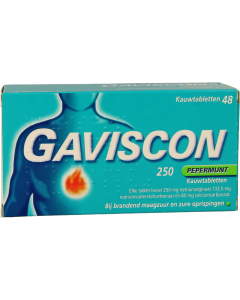 Gaviscon Kauwtabletten Pepermunt Maagzuurremmers 48 Kauwtableten