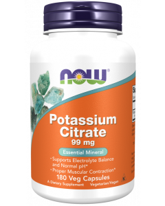 NOW Citrate de potassium 99 mg 180 gélules