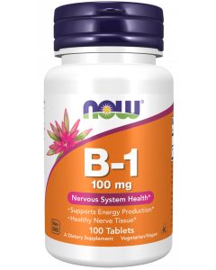 NOW Vitamine B1 100 mg 100 comprimés